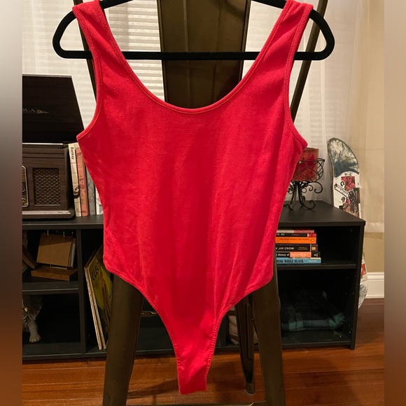 TeeZees Red Thong Bodysuit XL - Picture 1 of 3